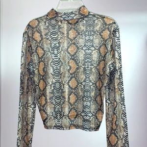 Shein Snakeskin Long-Sleeve